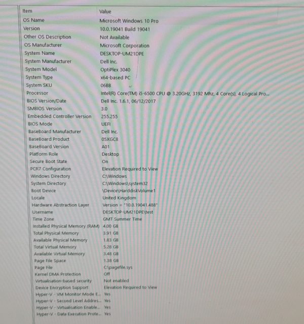 Dell OptiPlex 3040 PC specification