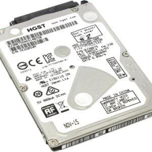 Hitachi HGST 500GB 2.5" SATA Hard Drive left side view